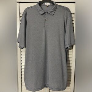 Men’s Peter Millar Blue Striped Polo Shirt